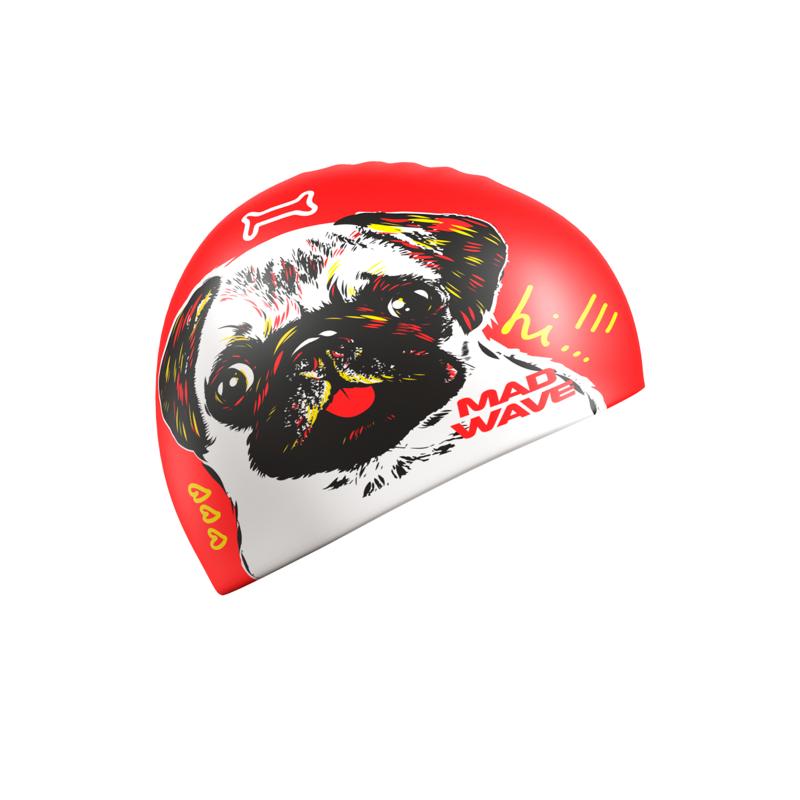 Шапочка для плавания Mad Wave M0572 07 0 05 Docat Red от магазина Супер Спорт
